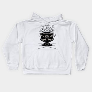 Black and white menacing ancient vase Kids Hoodie